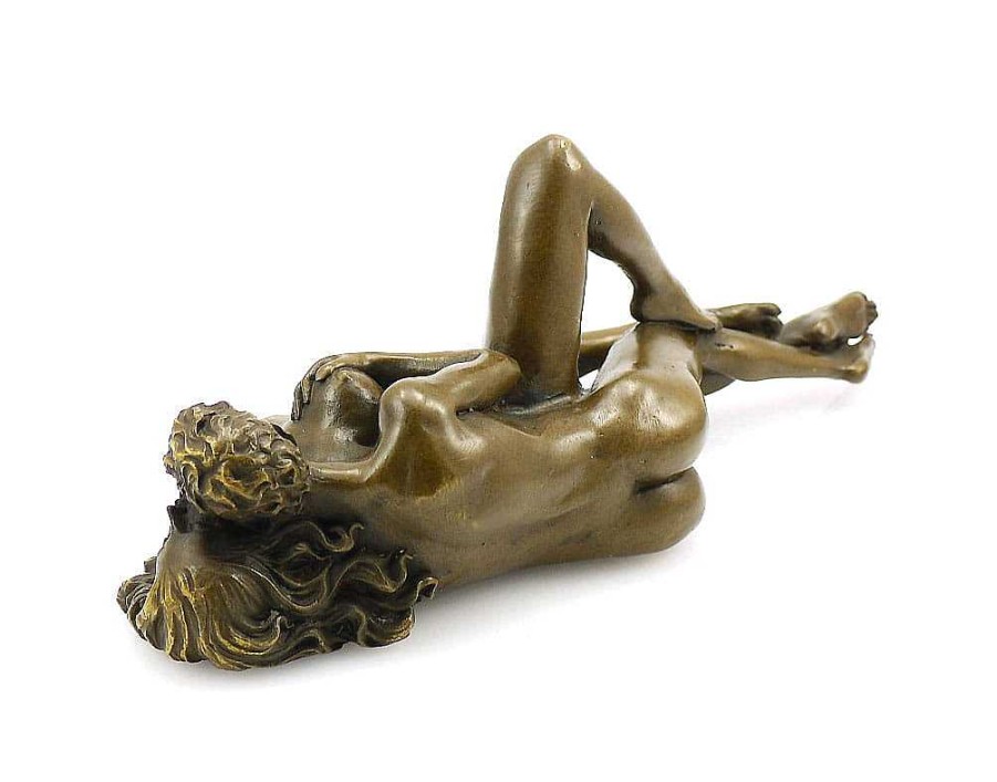 Kunst & Ambiente Erotic Sculpture Lovers / Couple Having Sex - Signed J. Patoue Erotic Nudes - Vienna Bronze