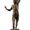 Kunst & Ambiente Neapolitan Bronze Sculpture - Dancing Faun (Pompeii) - Sign. Greek Statues