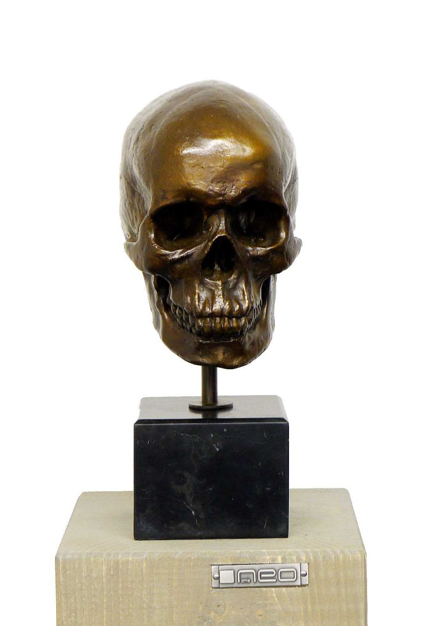 Alfred Stevens Bronze Skull - Modern Art Sculpture - Signed A. Stevens Contemporary Art