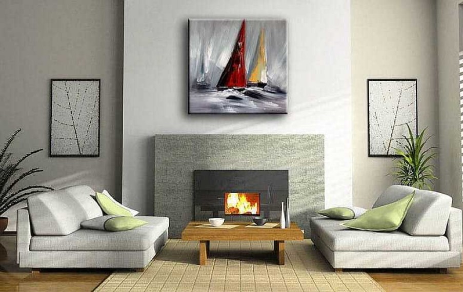 Martin Klein Sailing Regatta Ii - Acrylic Painting - Martin Klein Oil Painting