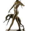 Edward McCartan Bronze Sculpture - Diana And Hound - Sign. Edward Mccartan Greek Statues