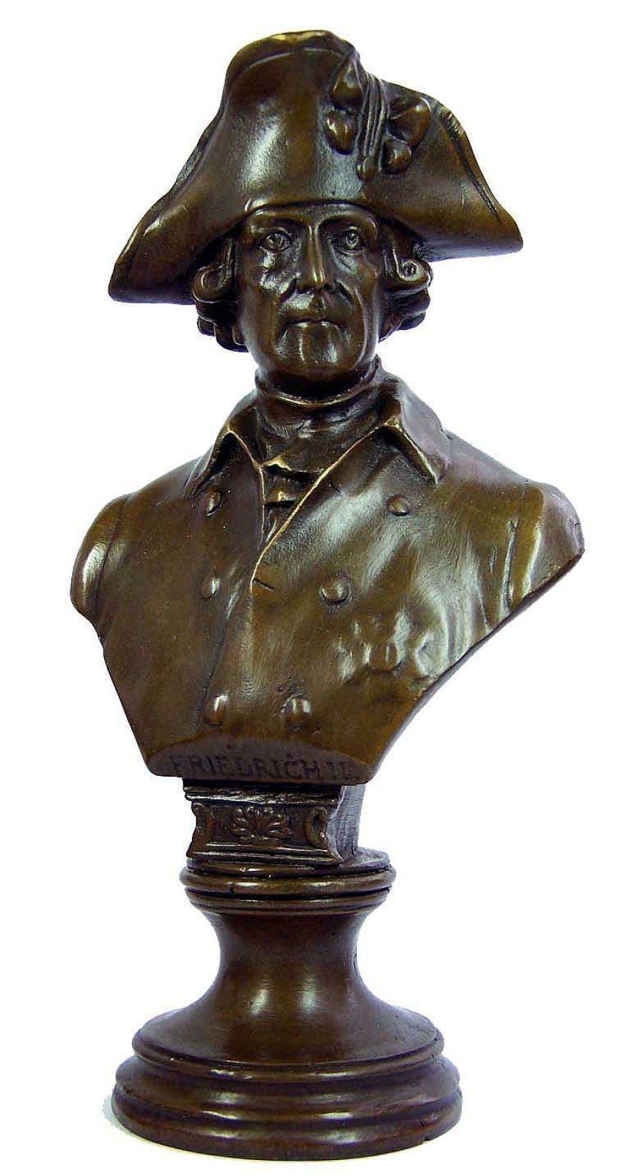 Kunst & Ambiente Frederick Ii. The Great Bronze Bust Statue - Signed Military Statues