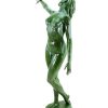 Martin Klein Sensual Female Nude With Golden Ball - Limited Bronze Statue Art Nouveau Statues