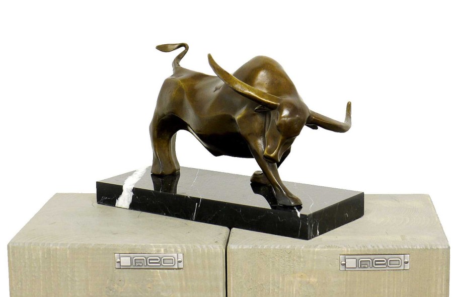 Miguel Fernando Lopez (Milo) Modern Animal Sculpture - Strong Bull - Signed Milo Animal Sculptures