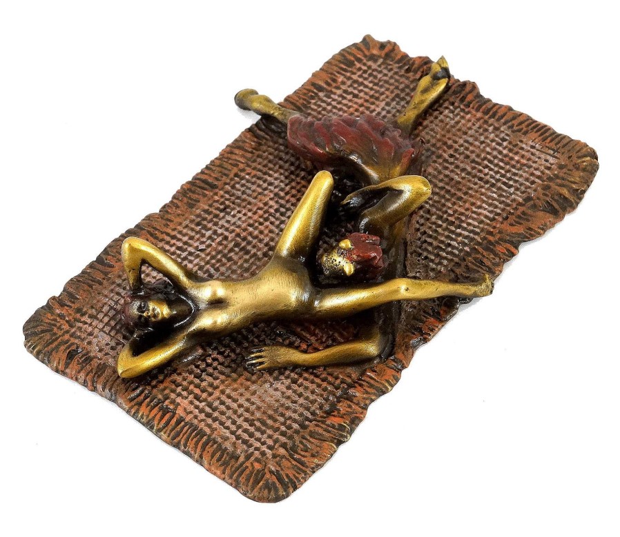 Kunst & Ambiente Erotic Bronze - Faun Satisfied Virgin - Real Bronze Erotic Nudes - Vienna Bronze