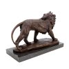 Miguel Fernando Lopez (Milo) Bronze Animal Sculpture - Walking Lion - Animal Figurine - Signed Milo Animal Sculptures