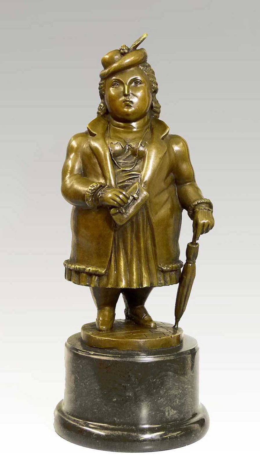 Fernando Botero Modern Bronze Sculpture - Portly Lady - Fernando Botero Contemporary Art