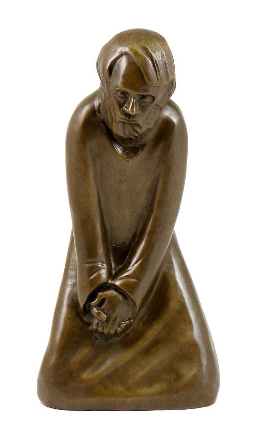 Ernst Barlach Modern Art Bronze - The Doubter - 1931, Signed Ernst Barlach Contemporary Art