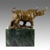 Miguel Fernando Lopez (Milo) Authentic Bronze Sculpture - Rhinoceros - Created By Milo Animal Sculptures