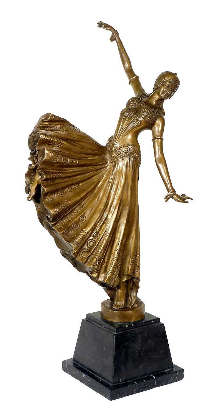 Demétre Haralamb Chiparus Beautiful Art Deco Bronze Chorus Girl Signed Chiparus Art Deco Figurines