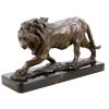 Rembrandt Bugatti Limited Bronze Animal Figurines - Walking Lion - Signed Bugatti Animal Sculptures