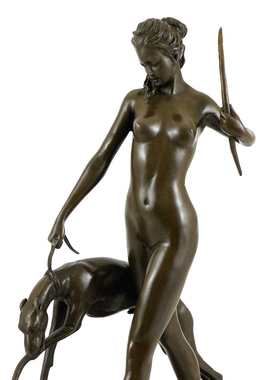 Edward McCartan Bronze Sculpture - Diana And Hound - Sign. Edward Mccartan Contemporary Art