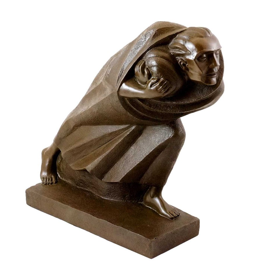 Ernst Barlach Bronze Sculpture - The Refugee (1920) - Ernst Barlach Contemporary Art