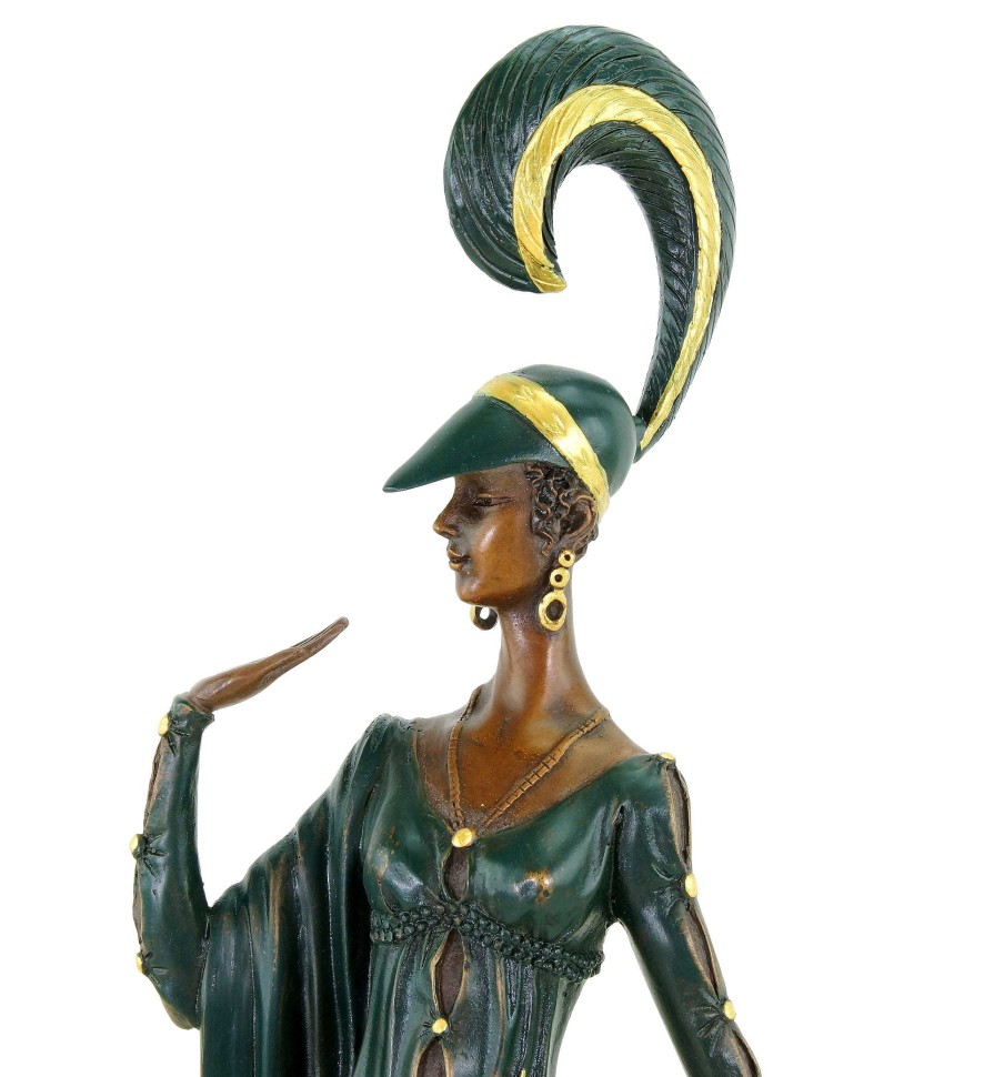 Ferdinand Preiss Art Deco Revue Dancer - Signed F. Preiss - Bronze Statue Art Deco Figurines