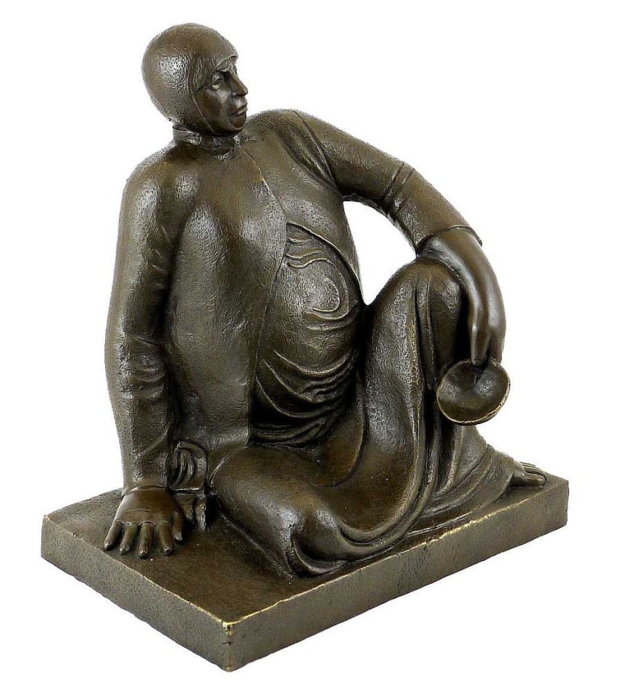 Ernst Barlach Bronze Figure - Russian Beggar Woman With Bowl - Ernst Barlach Contemporary Art