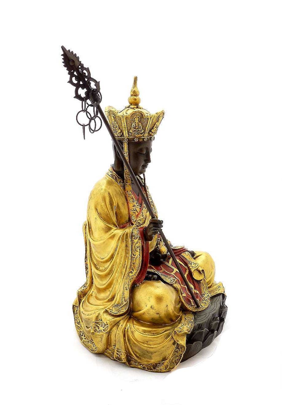 Miguel Fernando Lopez (Milo) Buddha Bronze Figure Hand-Painted, Signed Milo Asiatika