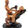 Kunst & Ambiente Erotic Vienna Bronze - Love-Crazed Faun / Satyr - Two-Piece Erotic Nudes - Vienna Bronze