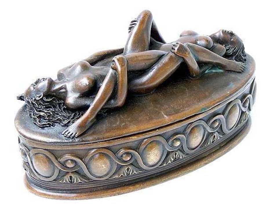 Miguel Fernando Lopez (Milo) Erotic Bronze Tin - The Lesbian Couple, After Milo, Signed Erotic Nudes - Vienna Bronze