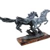 Miguel Fernando Lopez (Milo) Contemporary Art - Wild Horses - Galloping Horses - Signed Milo - Horse Statue Garden Statues