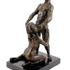 Kunst & Ambiente Erotic Bronze Figure - Blow Job/ Oral Satisfaction Erotic Nudes - Vienna Bronze