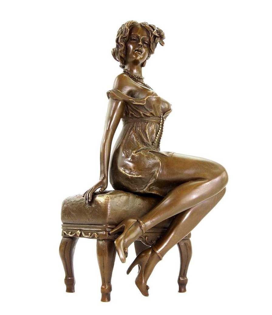 Miguel Fernando Lopez (Milo) Art Deco Figurine - Twenties Erotic Nude - Signed Milo Erotic Nudes - Vienna Bronze