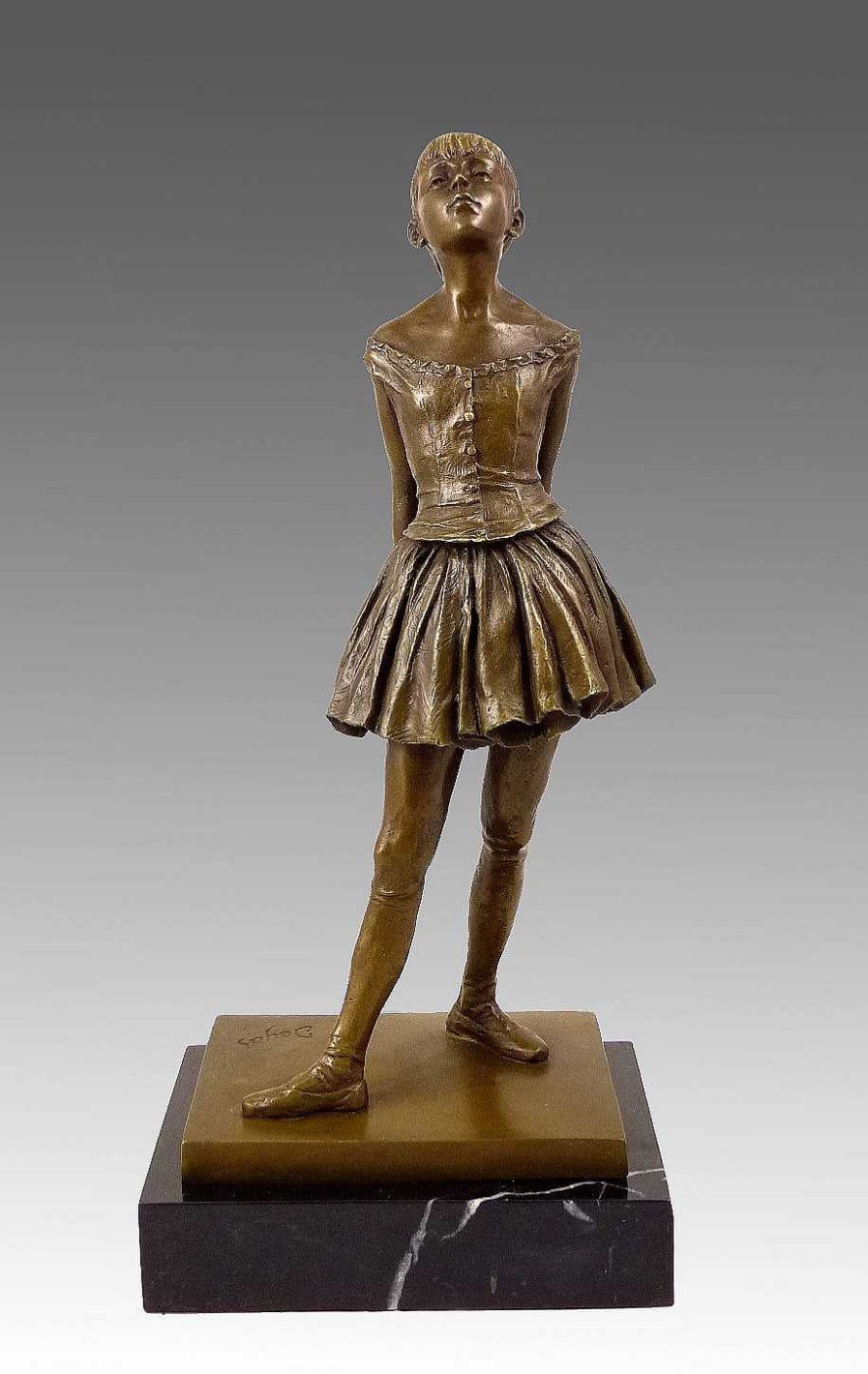 Edgar Degas Bronze Sculpture Little Dancer Of Fourteen Years - Sign. Edgar Degas Garden Statues