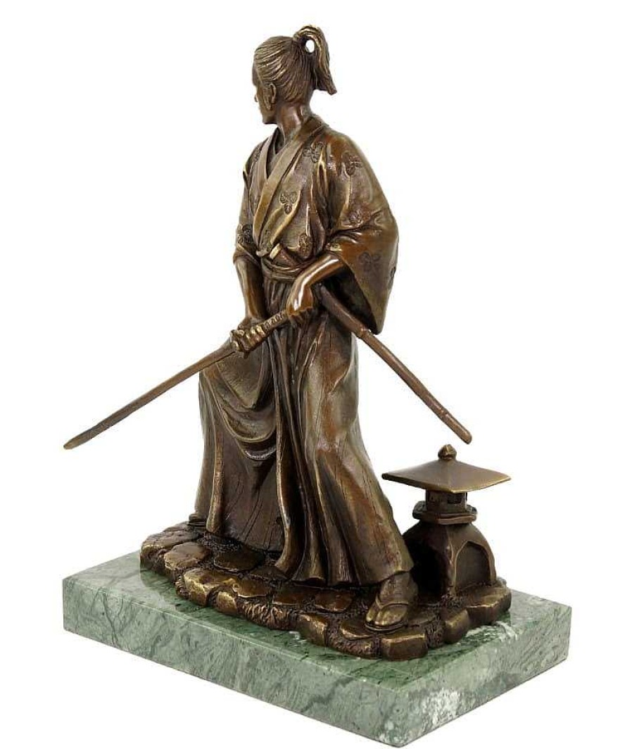 Miguel Fernando Lopez (Milo) Samurai With Sword - Limited Bronze Statue By Milo Asiatika