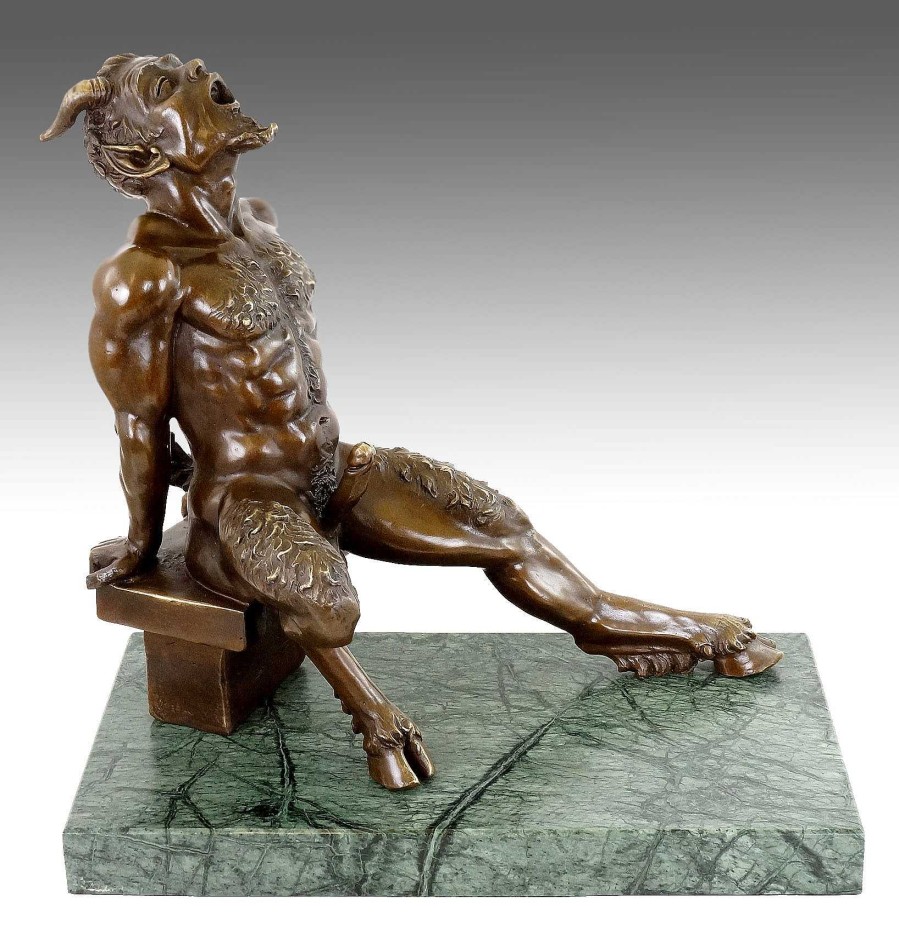 Miguel Fernando Lopez (Milo) Lustful Faun - Bronze Erotic Nude - Signed Milo Erotic Nudes - Vienna Bronze