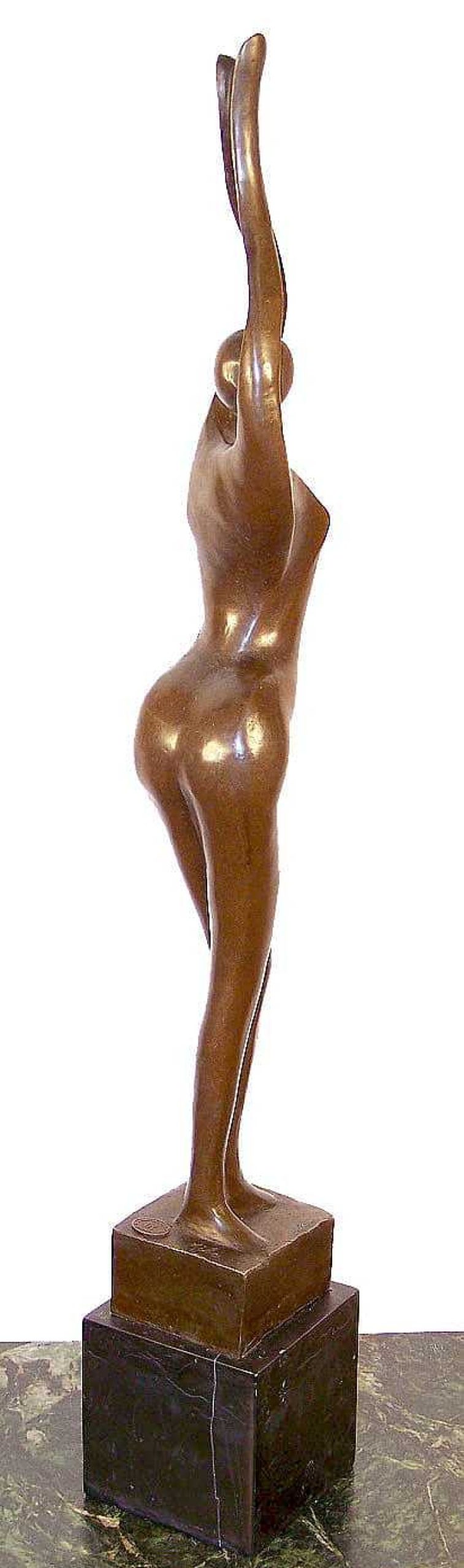 Miguel Fernando Lopez (Milo) Modern Art Nude Bronze Signed Milo On Marblebase Contemporary Art