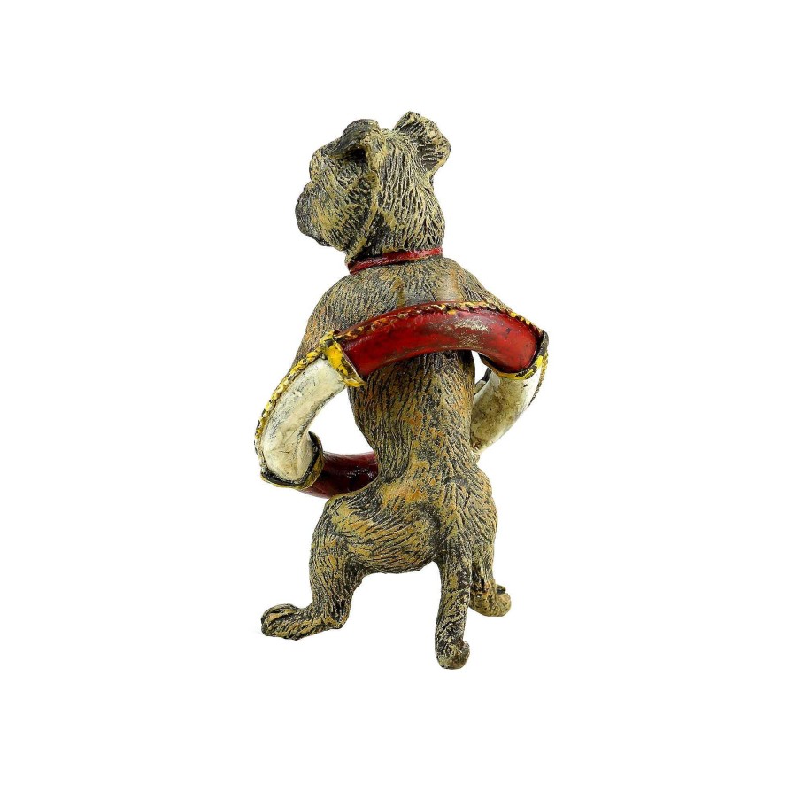 Franz Bergmann Pug With Lifebelt - Vienna Bronze - Stamped - Dog Figurine Erotic Nudes - Vienna Bronze