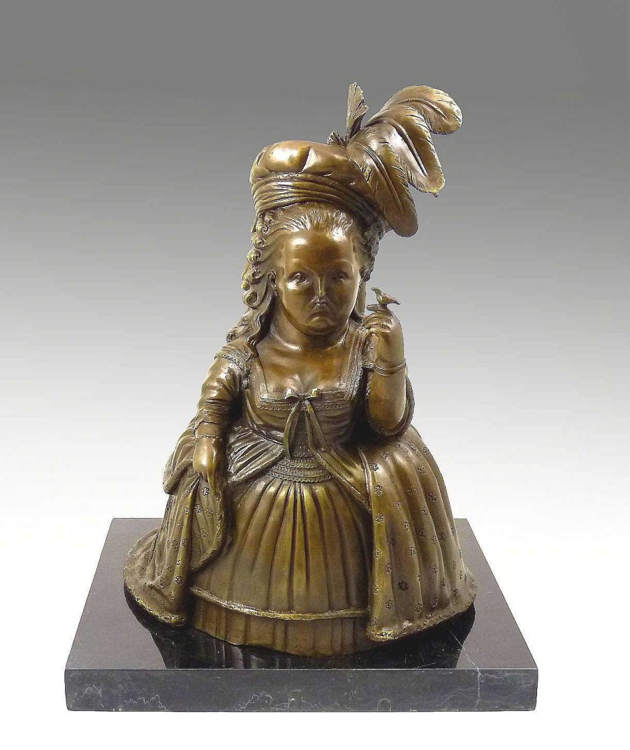 Fernando Botero Modern Art Bronze Sculpture - Marie Antoinette - Signed Botero Contemporary Art