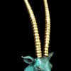 Martin Klein Gazelle - Patinated Animal Figure With Golden Horns - M. Klein Contemporary Art