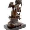 Kunst & Ambiente Bronze Figure - Cupid Stringing His Bow - Sign. Charles Louchet Art Deco Figurines