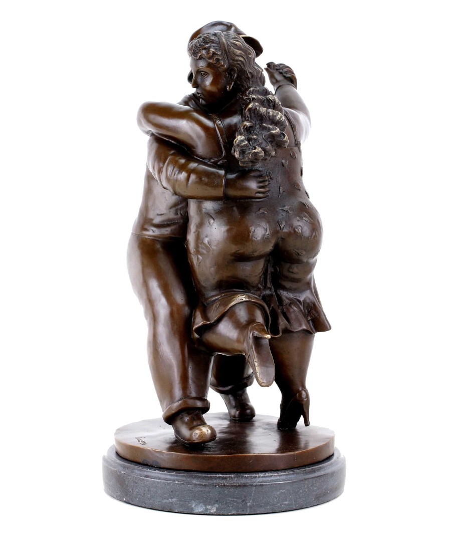 Fernando Botero Contemporary Bronze Figurine - Dancing Couple Ii - Fernando Botero Contemporary Art