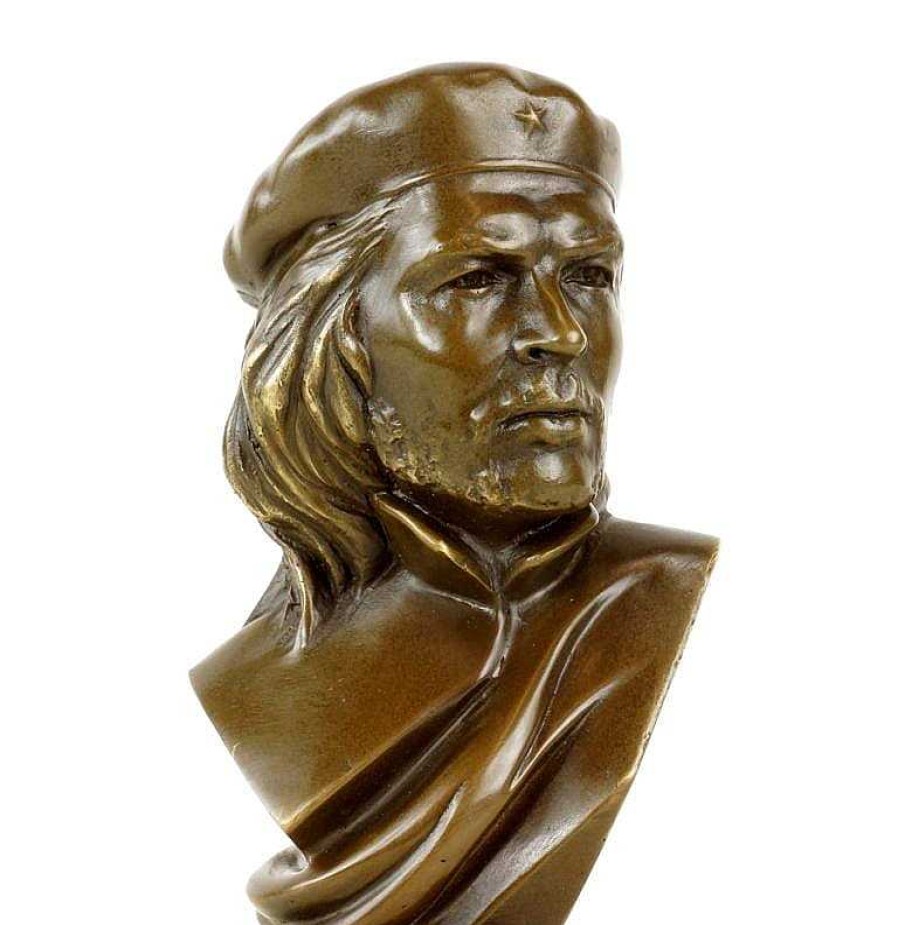 Kunst & Ambiente Che Guevara Bronze Bust - Revolutionary - Signed Military Statues