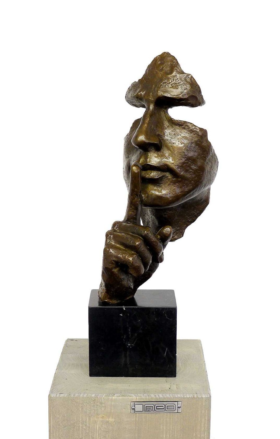 Salvador Dalí Silence - Modern Bronze Sculpture - Homage To S. Dali, Signed Contemporary Art