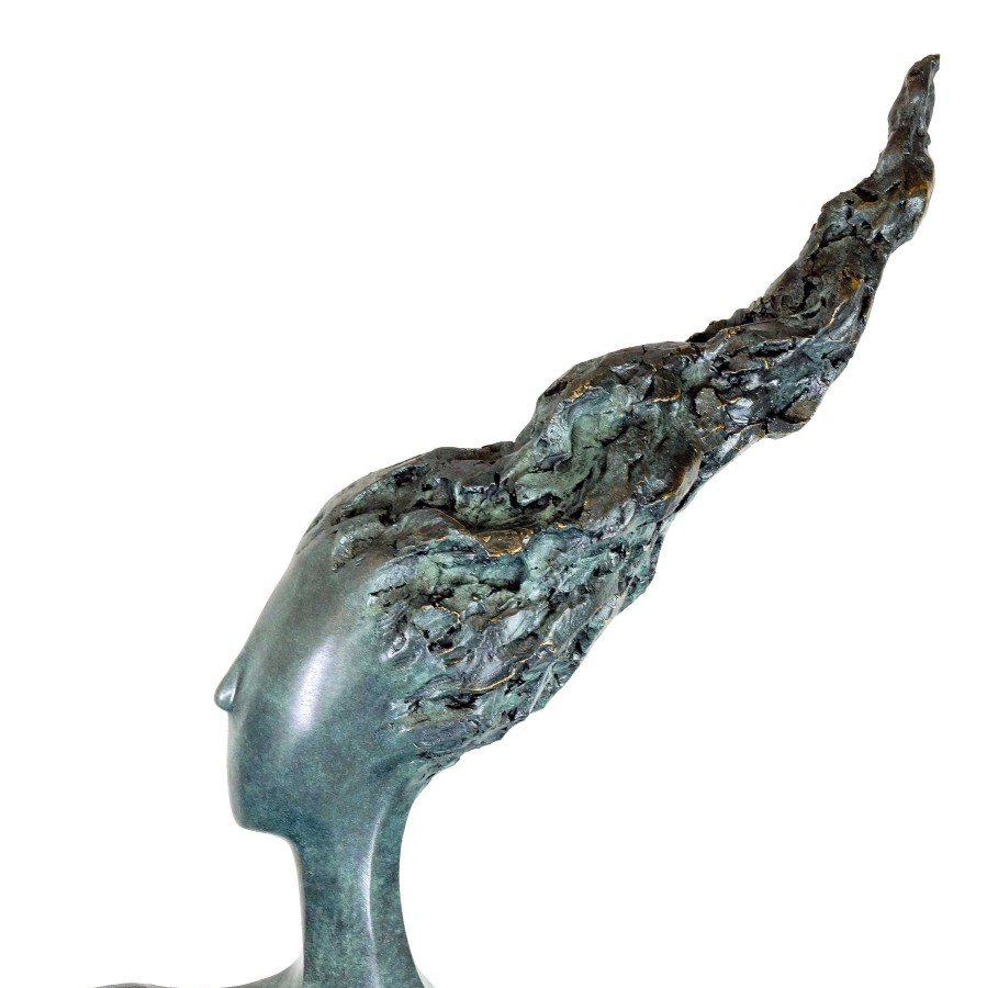 Martin Klein Limited Bronze Nude With Dove - Big Garden Sculpture - Martin Klein Contemporary Art