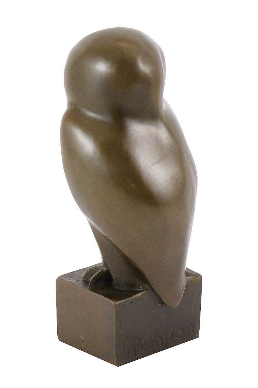 Kunst & Ambiente Animal Sculpture - Owl - Sign. Francois Pompon - Real Bronze Contemporary Art