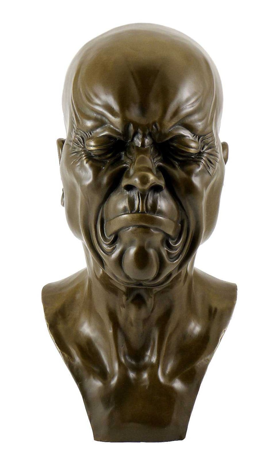 Franz Xaver Messerschmidt Bizarre Bronze Bust - Head With Narrowed Eyes - Messerschmidt Contemporary Art