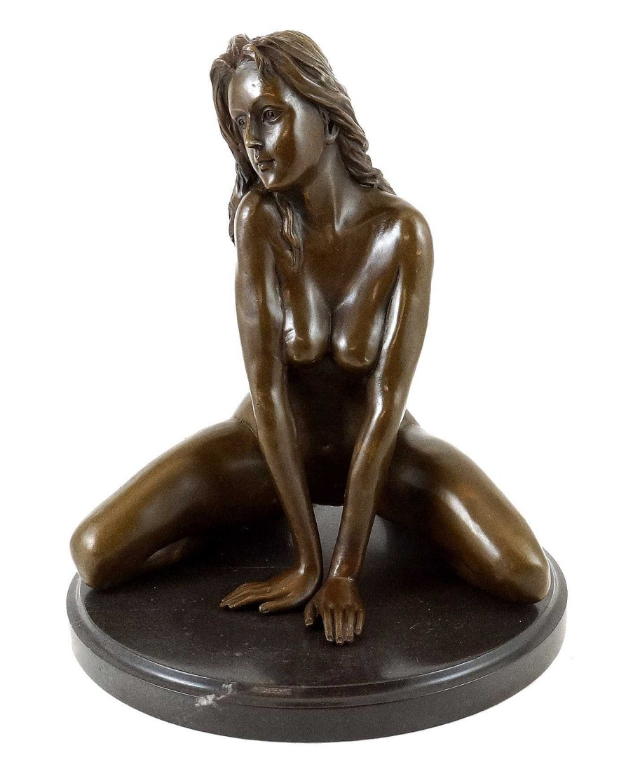 Kunst & Ambiente Erotic Bronze Figure - Sexy Girl / Female Nude - J. Patoue Erotic Nudes - Vienna Bronze