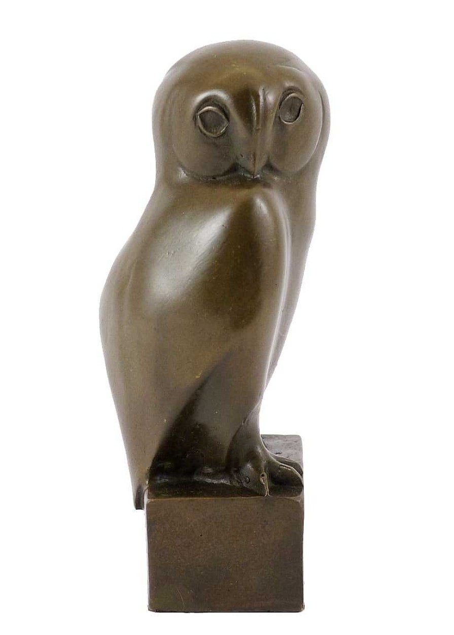 Kunst & Ambiente Animal Sculpture - Owl - Sign. Francois Pompon - Real Bronze Animal Sculptures