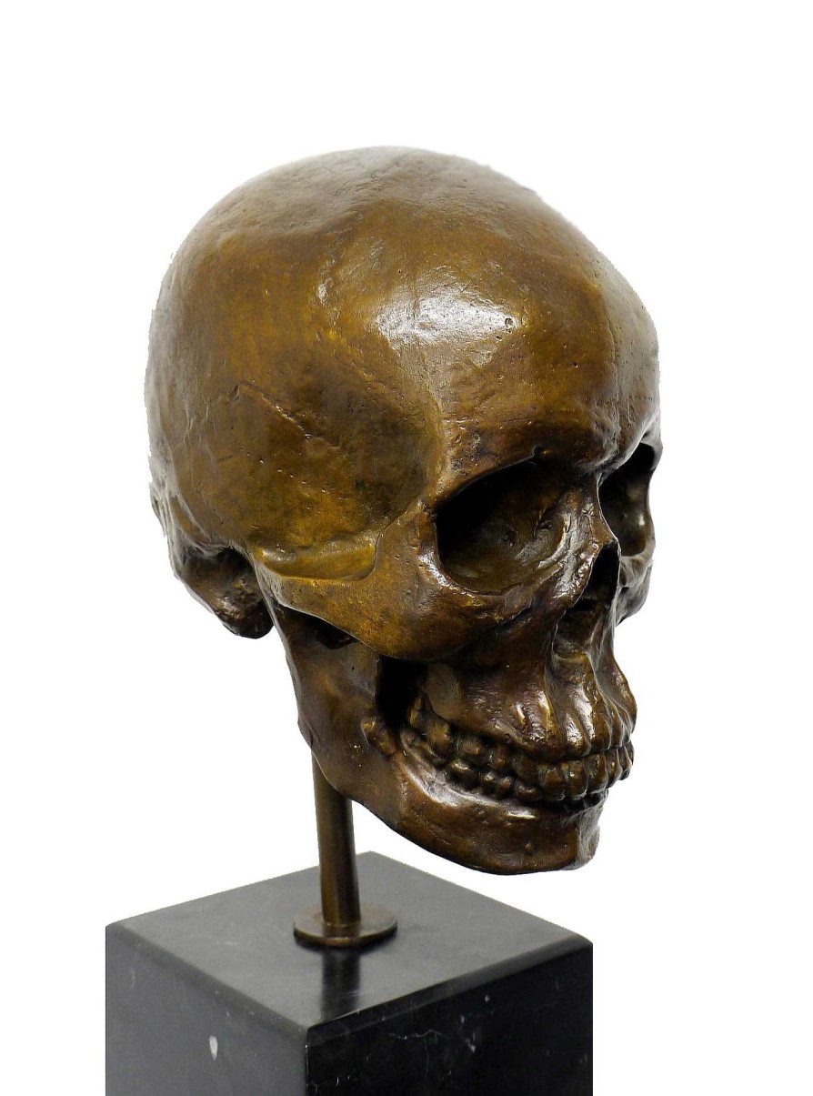 Alfred Stevens Bronze Skull - Modern Art Sculpture - Signed A. Stevens Contemporary Art