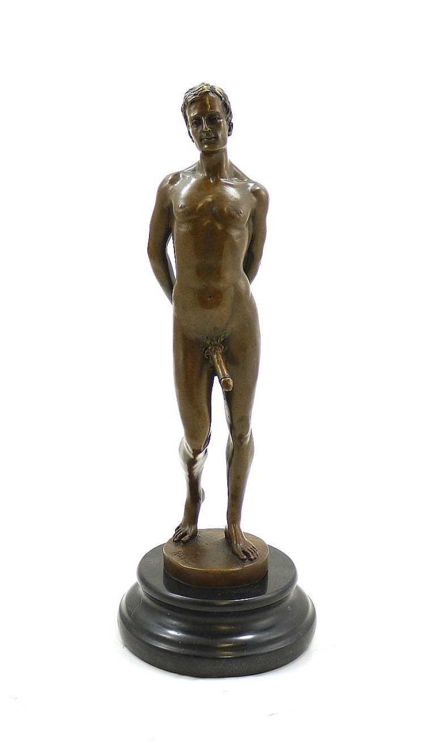 Kunst & Ambiente Erotic Bronze - Standing Man With Erected Phallus - By M. Nick Erotic Nudes - Vienna Bronze