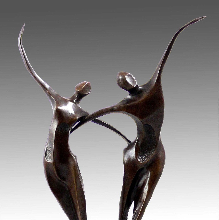 Miguel Fernando Lopez (Milo) Modern Art Bronze - Two Abstract Dancers - Signed By Milo Contemporary Art