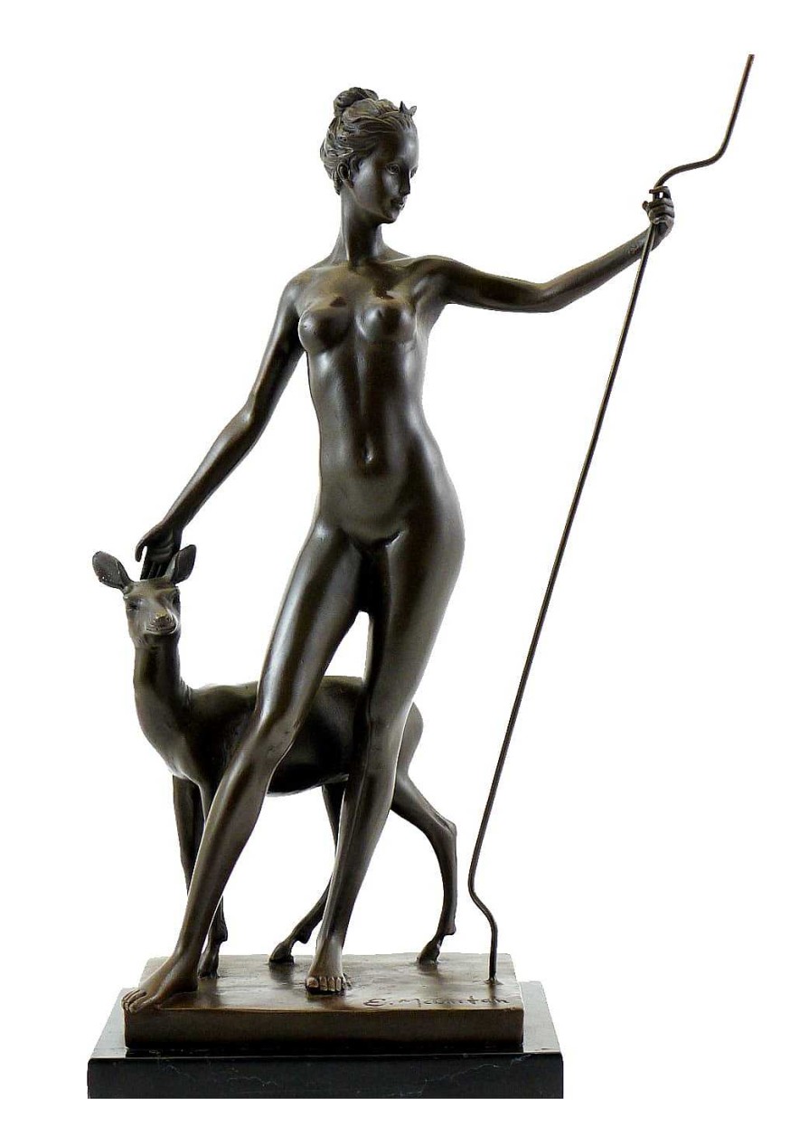 Edward McCartan Bronze Sculpture By Edward Mccartan - Diana And Doe - Signed Contemporary Art