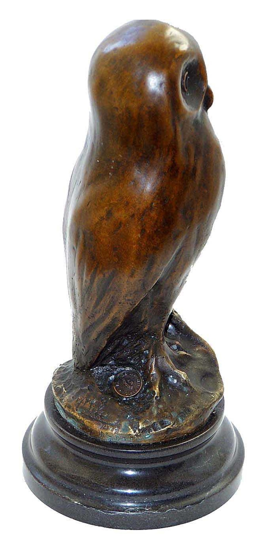 Kunst & Ambiente Animal Bronze - Smart Owl - On Marble-Base - Francois Pompon Animal Sculptures