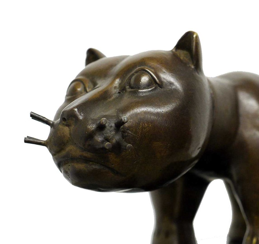 Fernando Botero Modern Art Animal Bronze - El Gato, Signed F. Botero Contemporary Art