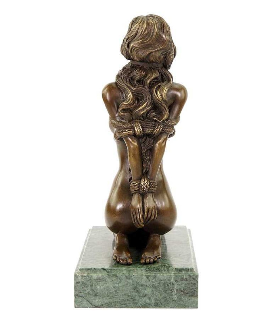 Kunst & Ambiente Bondage Statue - Erotic Girl Dakota - Bronze Nude - J. Patoue Erotic Nudes - Vienna Bronze