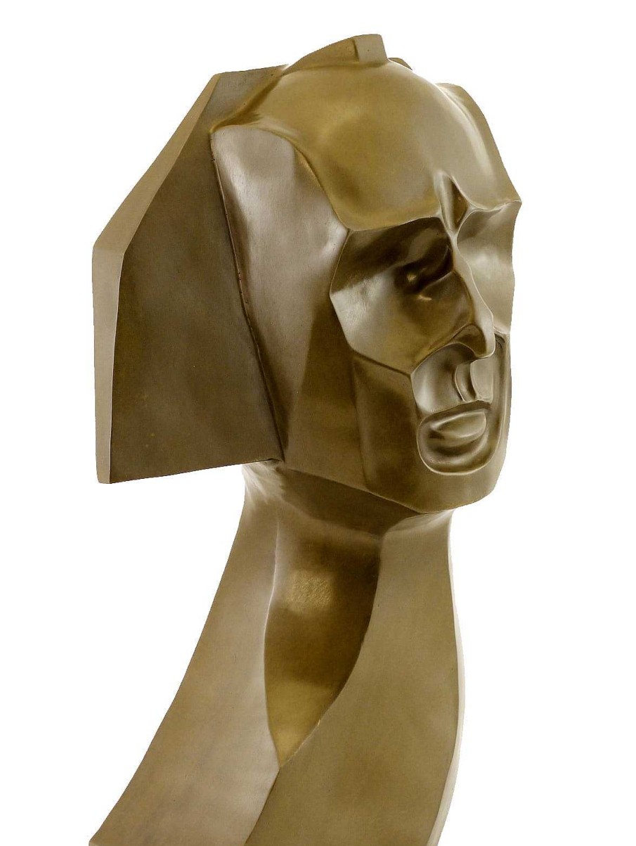 Kunst & Ambiente Cubistic Bronze Bust Of Herwarth Walden - Sign. William Wauer Contemporary Art