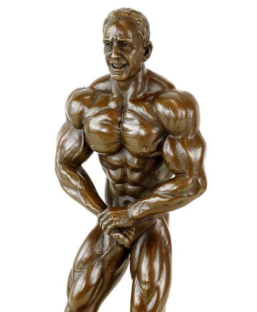 Miguel Fernando Lopez (Milo) Bronze Bodybuilder Figurine Arni - Trophy - Signed Milo Contemporary Art